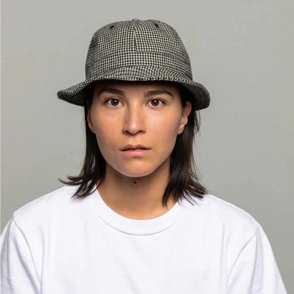 Paa Tennis Hat Black Houndstooth Twill - Sz M